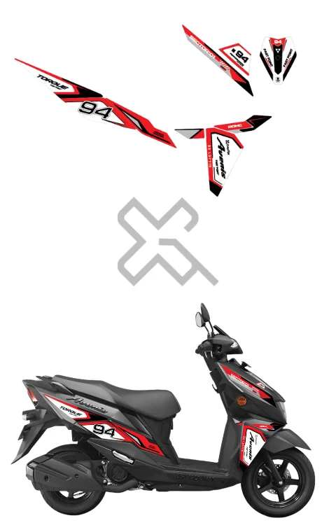 Torque Edition Sticker Compatible with Avenis 125 | Half Body Sticker Compatible with Avenis Made In Premium Gloss Vinyl With FPF (Fade Protection Film),Water Proof ,Precut Sticker